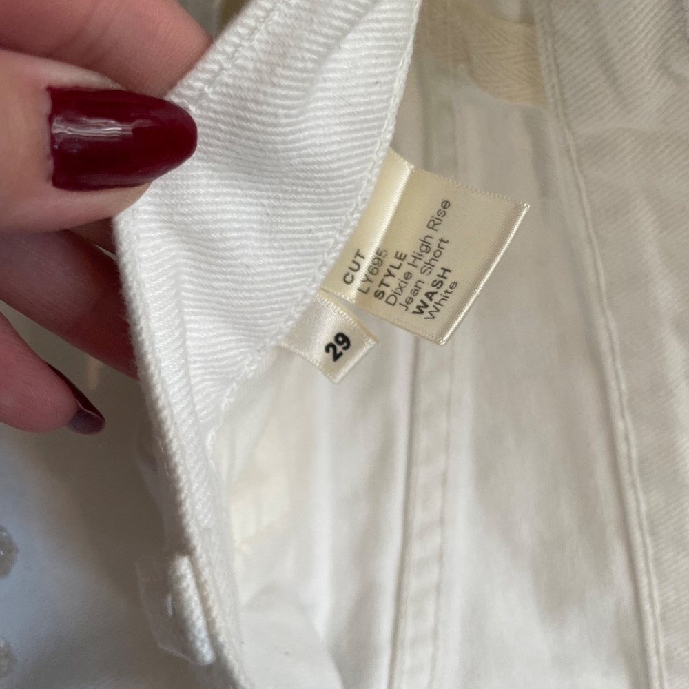 Reformation White Denim Shorts - Picture 3 of 5